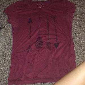 Cute burgundy shirt. (Cat not included lol)